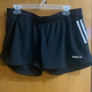 Adidas black running shorts